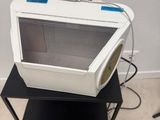 a microwave that is sitting on top of a table