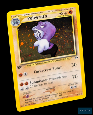 une image d'une carte Pokémon représentant un personnage Pokémon violet