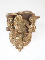 PAIRE DE CONSOLES D'APPLIQUE en bois sculpté et doré à décor… (photo 4)