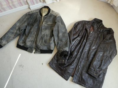 Blouson FASHION en cuir 3XL (frottements et petits défauts d…