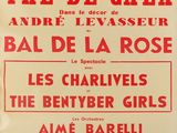 a poster advertising a sporting club featuring the de gala and the ball de la rose