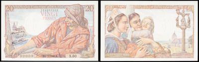 two paintings of a woman and a man sitting on a bench