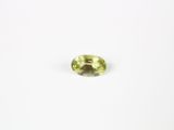 une tourmaline verte sur fond blanc