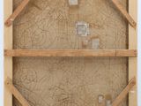 an image of a picture of a wooden frame with a broken window