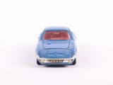 a blue toy car that is sitting on a white surface