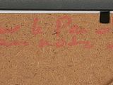 a picture of a piece of cardboard with writing on it