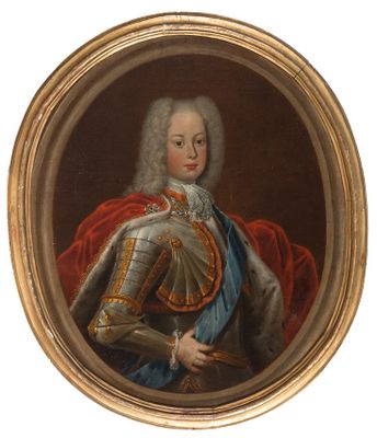 portrait d'un homme en armure dans un cadre doré