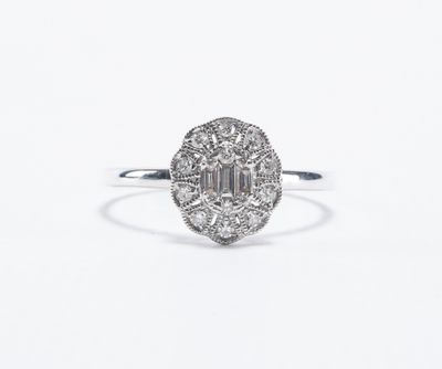 Bague, diamants, or, brillants