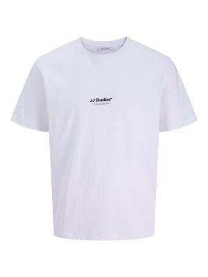 JACK & JONES - T-shirt col rond - Coton biologique - Blanc -…