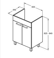 Meuble sous-vasque IDEAL STANDARD TEMPO, référence E0567TI, … (photo 3)