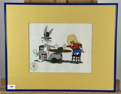 tableau représentant un lapin et un autre lapin jouant aux échecs
