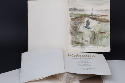 un livre ouvert sur lequel figure l'image d'un oiseau volant dans les airs