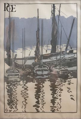 Amédée JOYAU (1971-1913) Barques amarrées - Photo 1