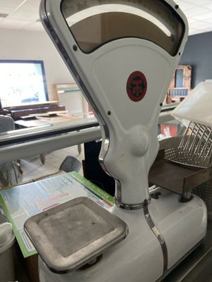 an image of a scale in a kitchen that is on display