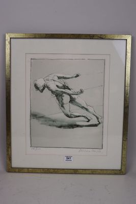 une image représentant un dessin d'un homme courant sur une plage