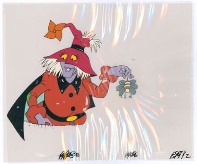 une image représentant un personnage de dessin animé déguisé en sorcière