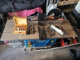 a table that has a lot of tools on it