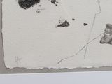 a black and white drawing of a train on the tracks