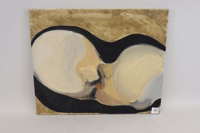 an image of a painting of a woman laying down on her stomach