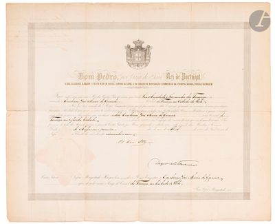 un ancien document comportant une image en noir et blanc d'un blason
