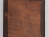 an old wooden picture frame on a white background