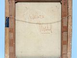 an old picture of a picture frame with a message on it