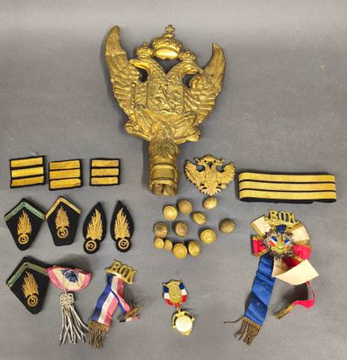 some of the medals and ribbons are laid out on the table