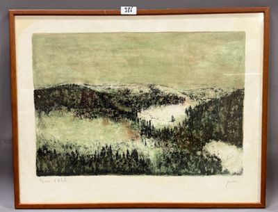 Bernard GANTNER (1928-2018) - Paysage sous la neige