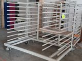a lot of racks that are sitting in the garage