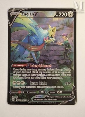 a close up of a pokemon card on a table