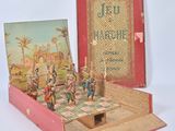an old book with a picture of a game on it
