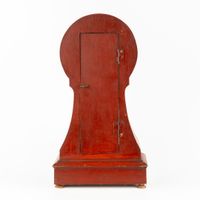 Horloge de table ou pendule laquée rouge, décor japoniste, F… (photo 4)