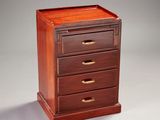 an image of a wooden chest of drawers on a white background