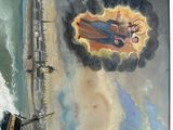 a picture of a painting of a ship in the water