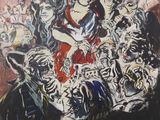 une image représentant un tableau où l'on voit un groupe de personnes sur un bateau