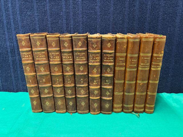 Carton de littérature reliée : Romain ROLLAND en 7 volumes, Pierr...
