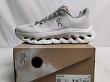 on cloud mens running shoes in white and grey