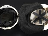a helmet and a helmet on a black background