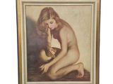 une image représentant un tableau où l'on voit une femme nue assise par terre