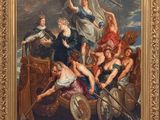une image représentant un tableau où l'on voit un groupe de personnes sur un bateau