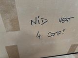 a cardboard box with writing on it that says mid west 4 cents