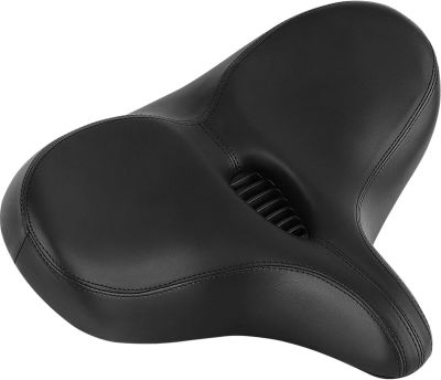 un gros plan sur une selle en cuir noir de moto