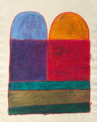 dessin représentant deux glaces sur une feuille de papier