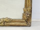 a gold frame with flowers and leaves on it