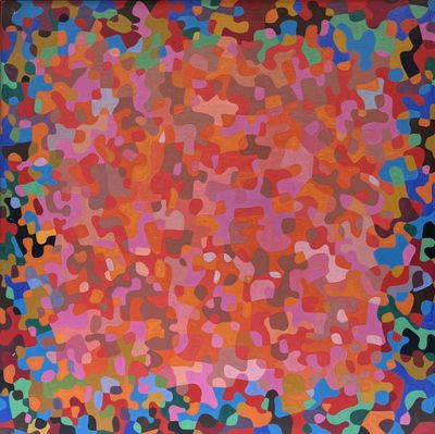 une image représentant un tableau d'un carré coloré aux nombreuses nuances de couleurs