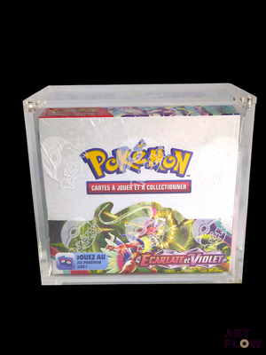 a clear box with a picture of a pokemon figure