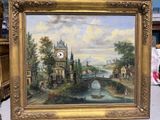 une photo d'un tableau sur lequel figure une horloge