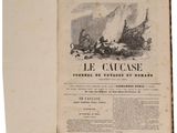 an open book with a picture of a man on a boat in the water