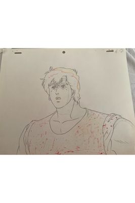 drawing of a man with a headband in his hair