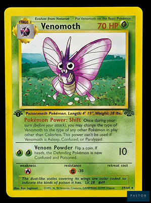 une image d'une carte Pokémon sur laquelle figure un papillon